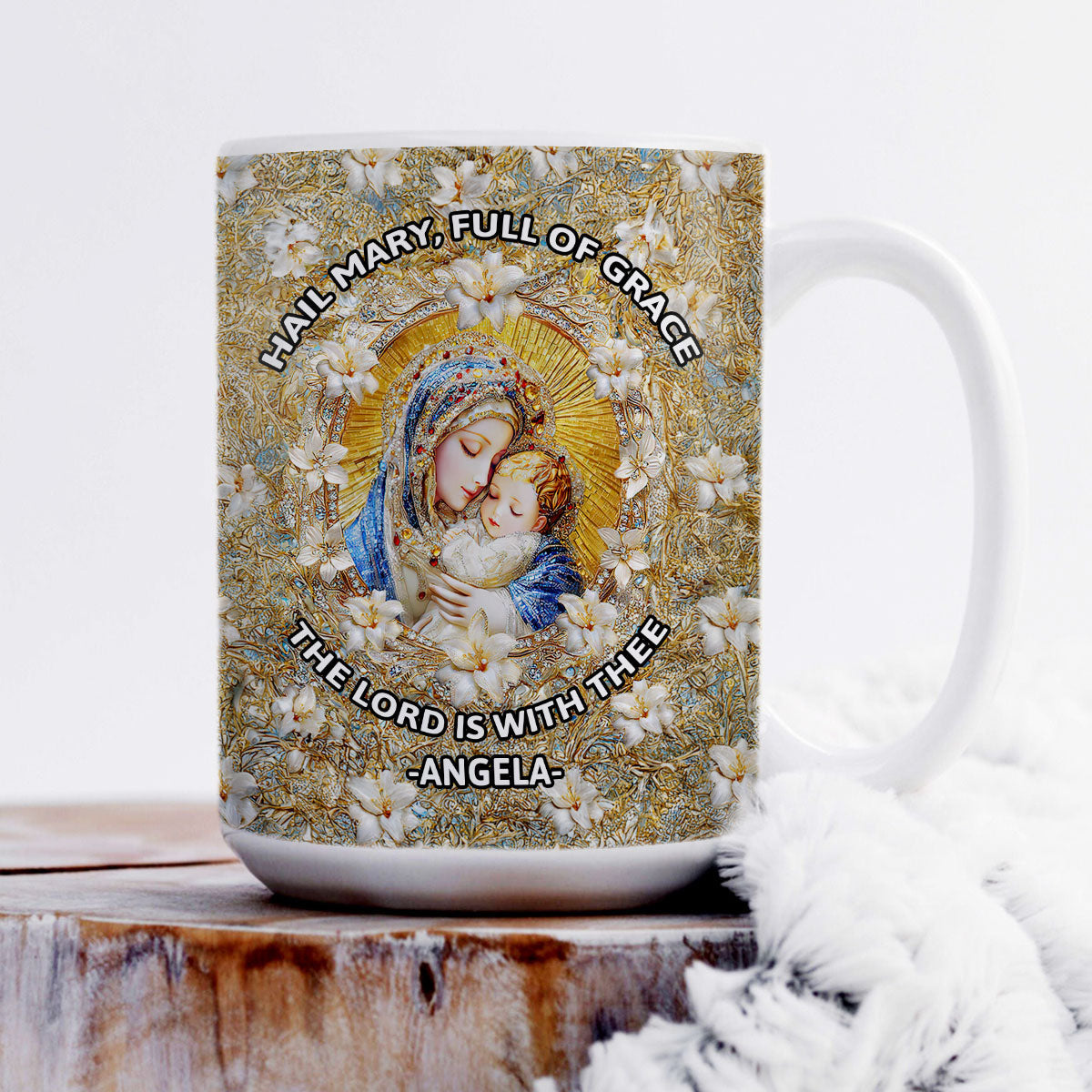 Holy Mary - Personalized Ceramic Coffee Mug