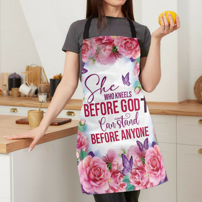 She Who Kneels Before God - Inspirational Apron