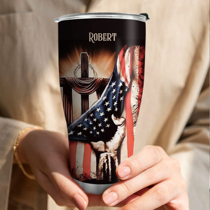 Be Strong And Courageous - Personalized Stainless Steel Tumbler