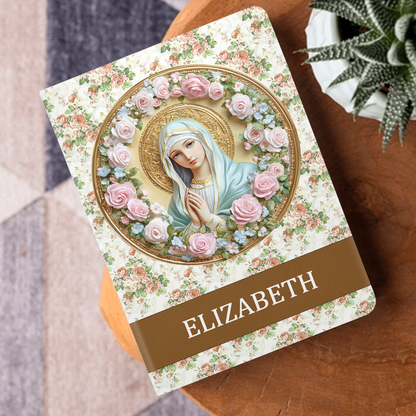 Virgin Mary's Grace - Personalized Leather Cover Notebook GMJSNB200104