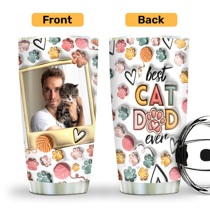 Best Cat Dad Ever - Personalized Stainless Steel Tumbler