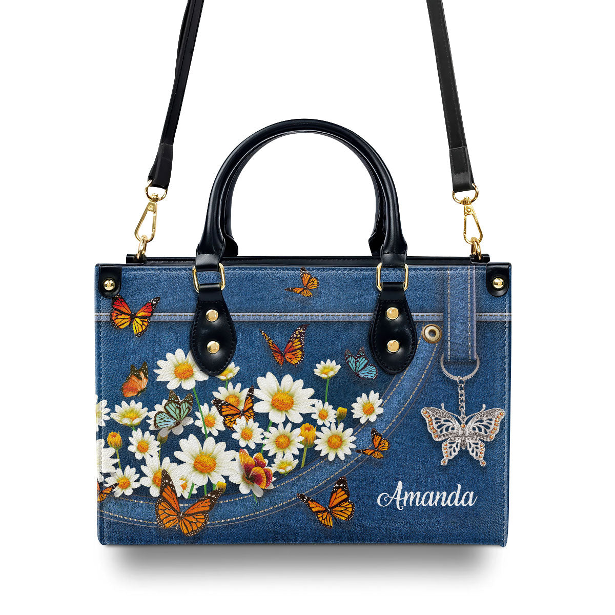 Faith Quote - Personalized Leather Handbag GMJSLB200092