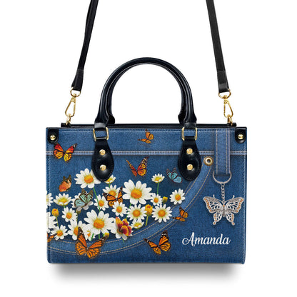 Faith Quote - Personalized Leather Handbag GMJSLB200092