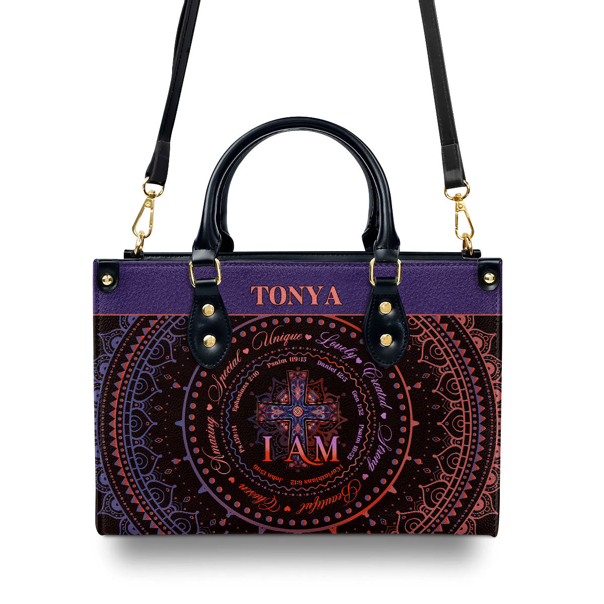 Jesuspirit I Am - Personalized Leather Handbag - Gift for Women GMJSLB200012