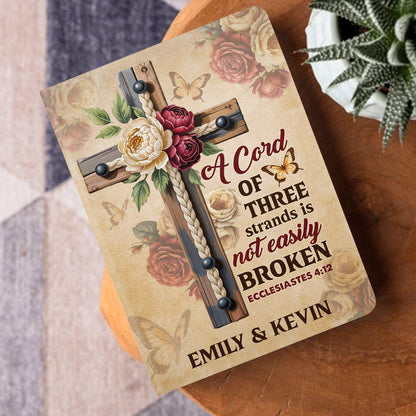A Cord Of Three Strands - Personalized Leather Notebook GMJSNB200080