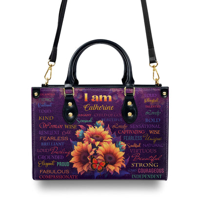 Faith-Inspired - Leather Handbag with Sunflower Design GMJSLB200032