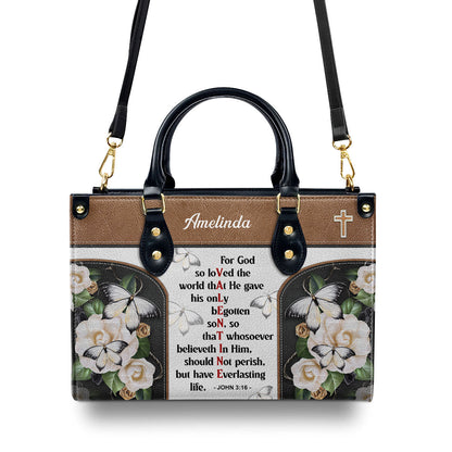 John 3:16 Verse - Christian Leather Handbag GMJSLB200061