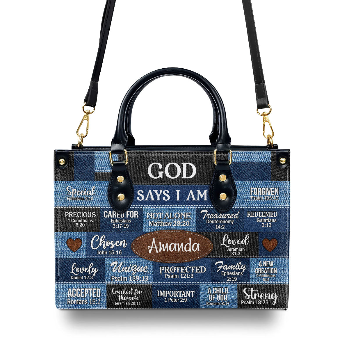 God Says You Are - Personalized Leather Handbag - Gift for Her GMJSLB200036