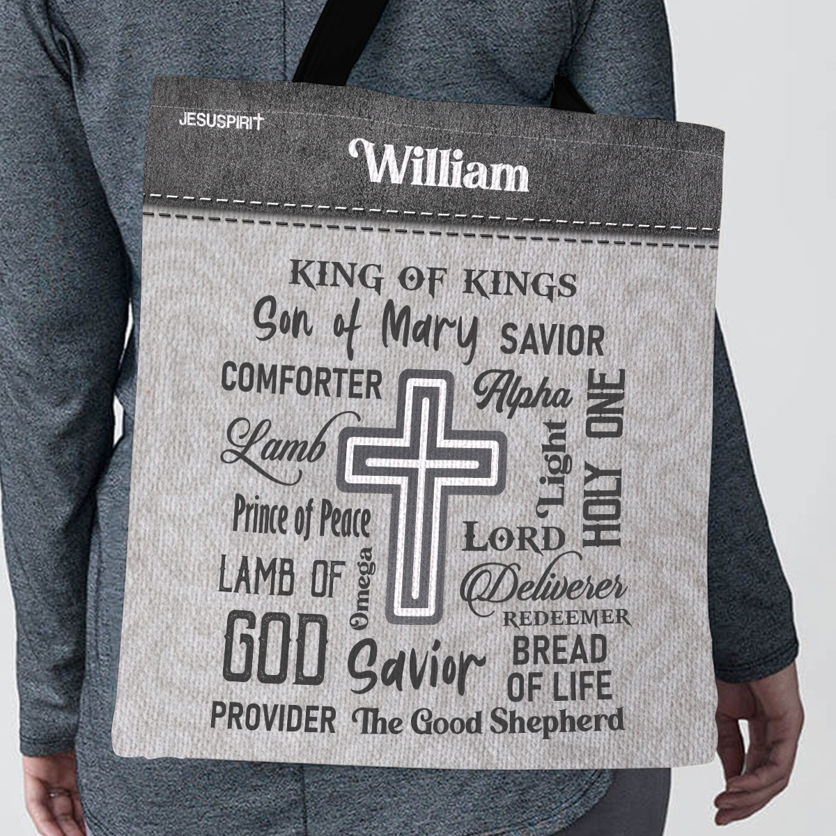 King Of Kings - Personalized Christian Cross Tote Bag GTTJS10067