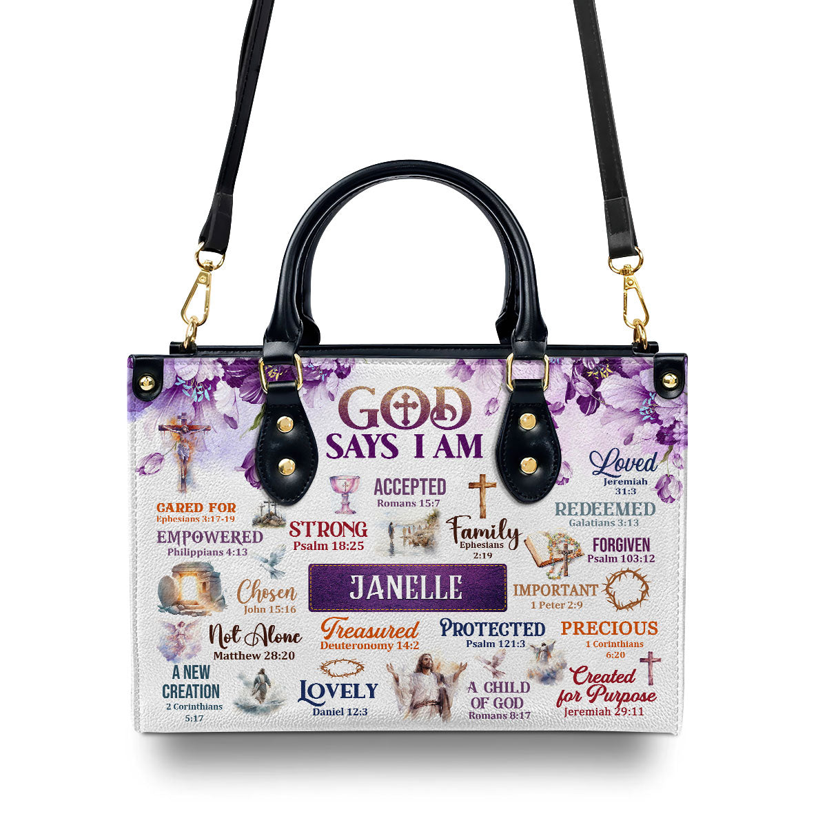 God Says I Am - Personalized Leather Handbag - Gift For Women GMJSLB200010