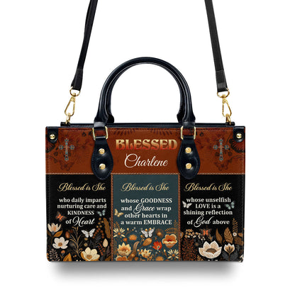 Blessed Is She - Personalized Leather Handbag - Gift for Women GMJSLB200017