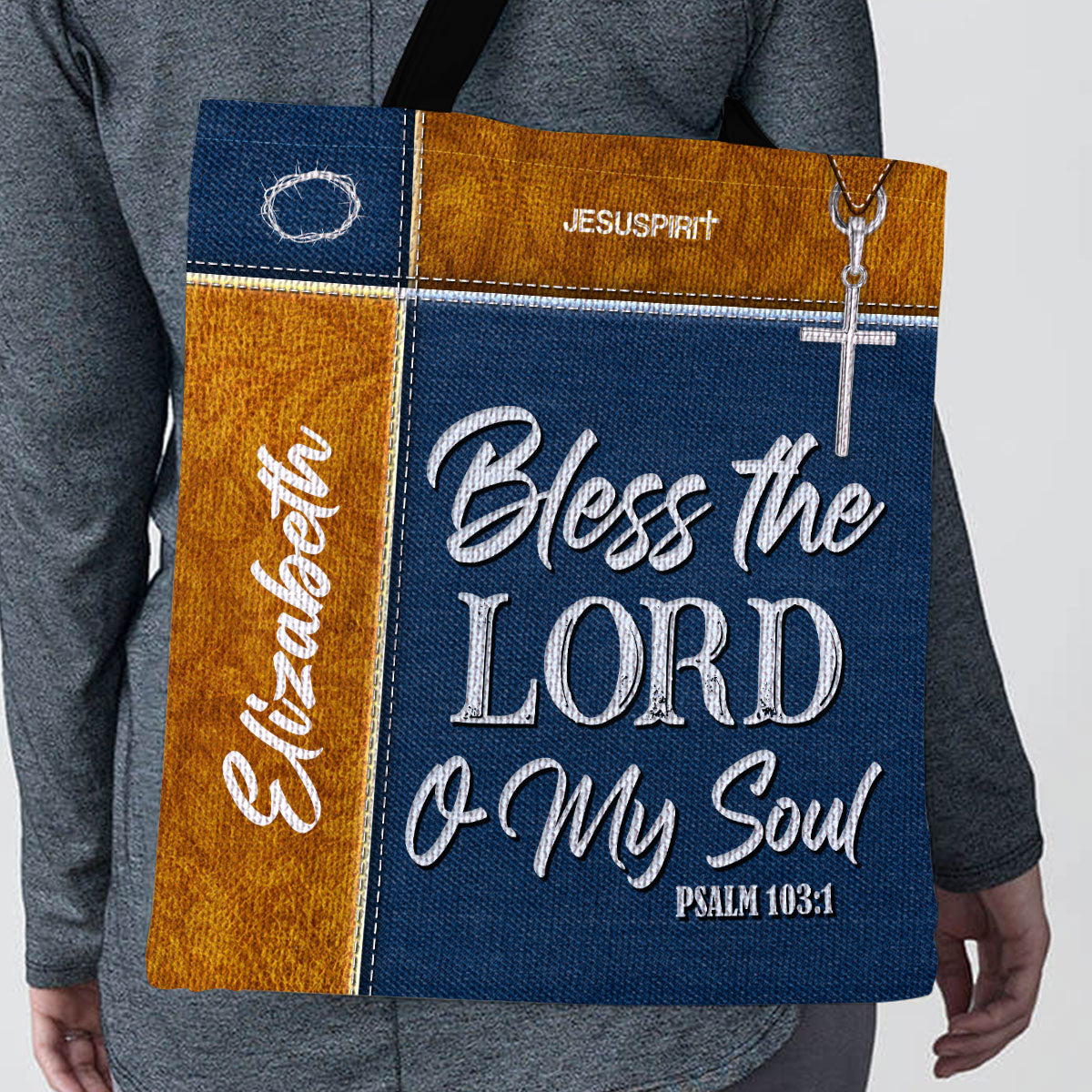 Bless The Lord O My Soul - Personalized Tote Bag - Faith Gift for Women GTTJS10057