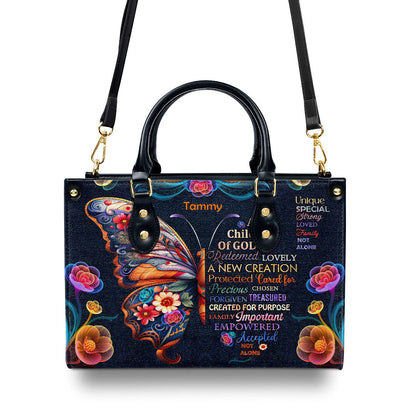 Child Of God - Personalized Leather Handbag GMJSLB200031