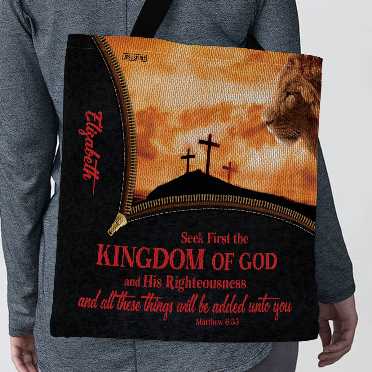Seek First the Kingdom of God - Personalized Tote Bag GTTJS10186