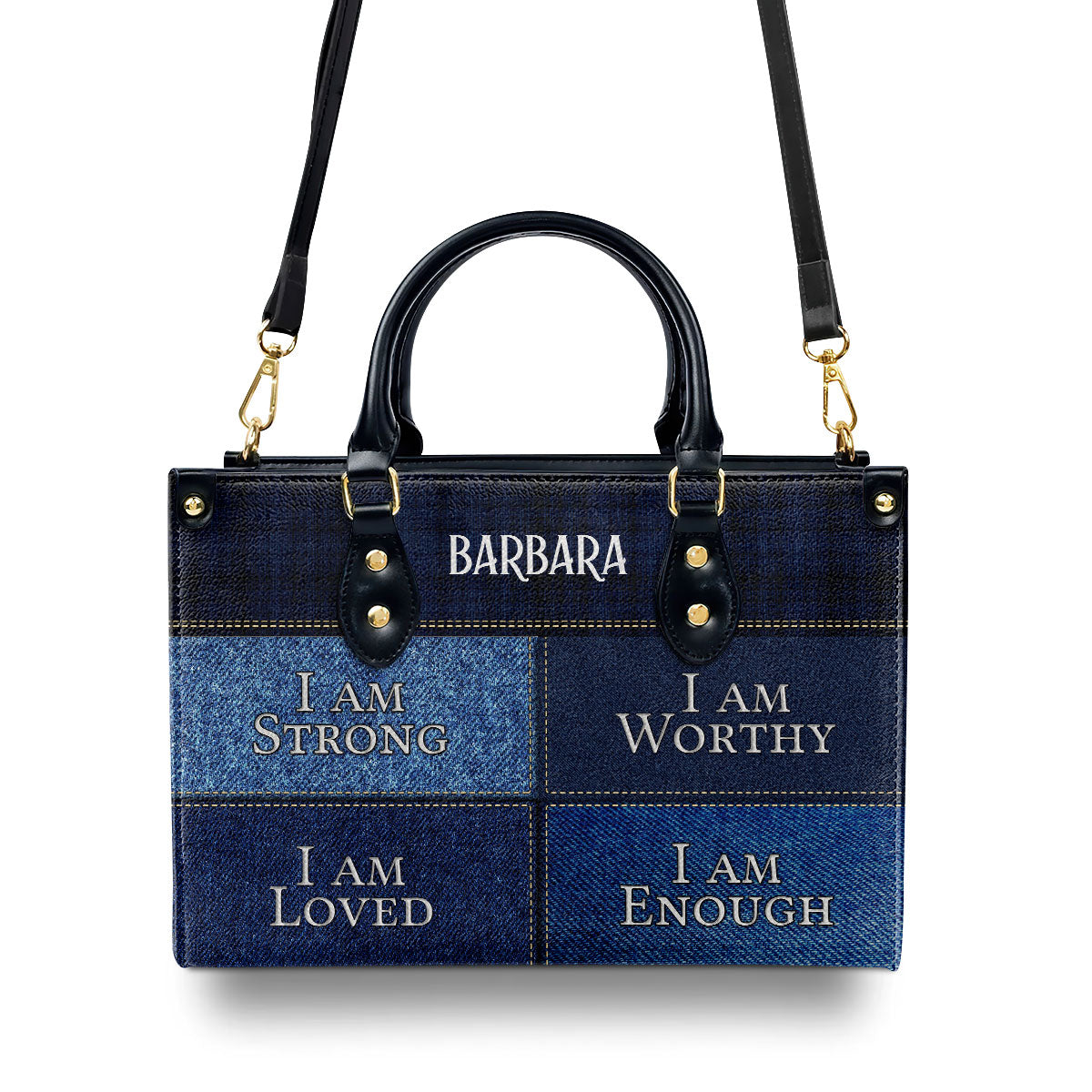 I Am Worthy - Personalized Leather Handbag GMJSLB200043