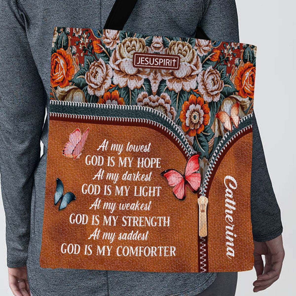 At My Darkest God Is My Light - Personalized Tote Bag GTTJS10133