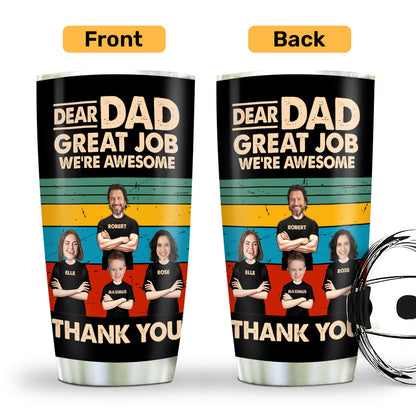 Dear Dad - Personalized Stainless Steel Tumbler 20oz