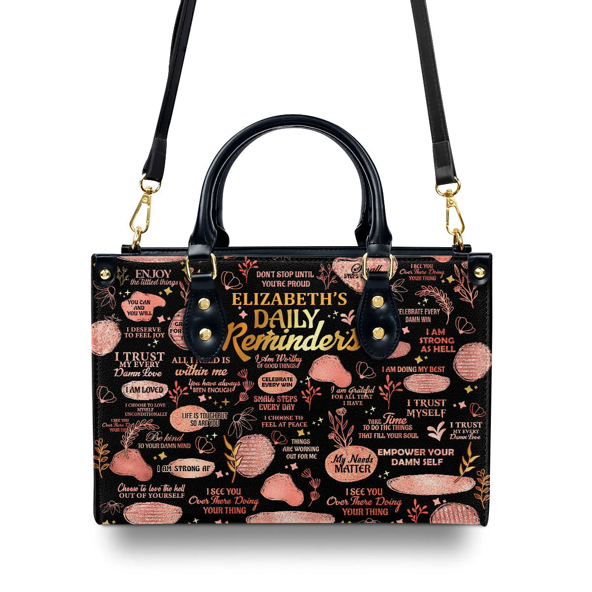Daily Reminders - Personalized Leather Handbag GMJSLB200023