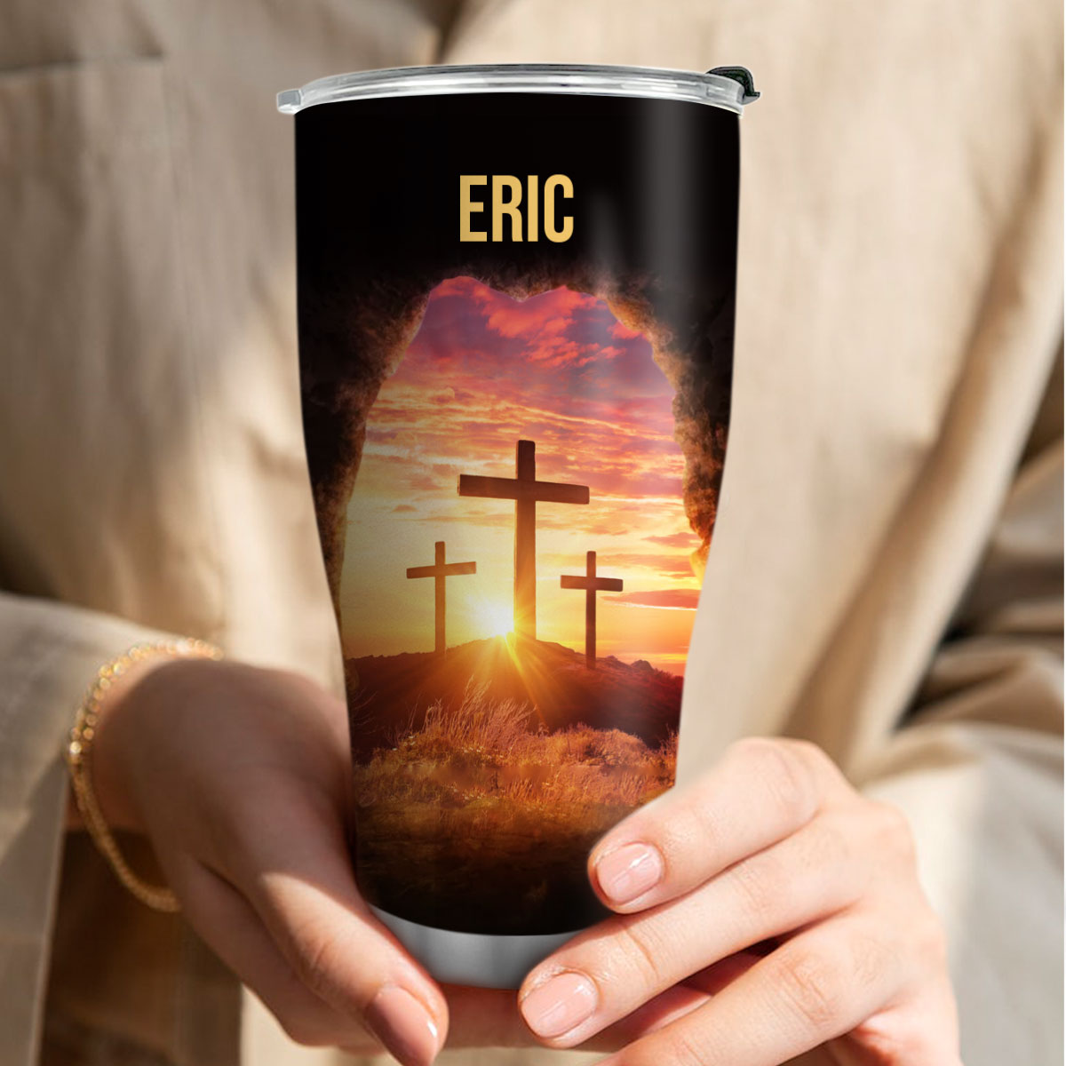Because He Lives - Christian Stainless Steel Tumbler