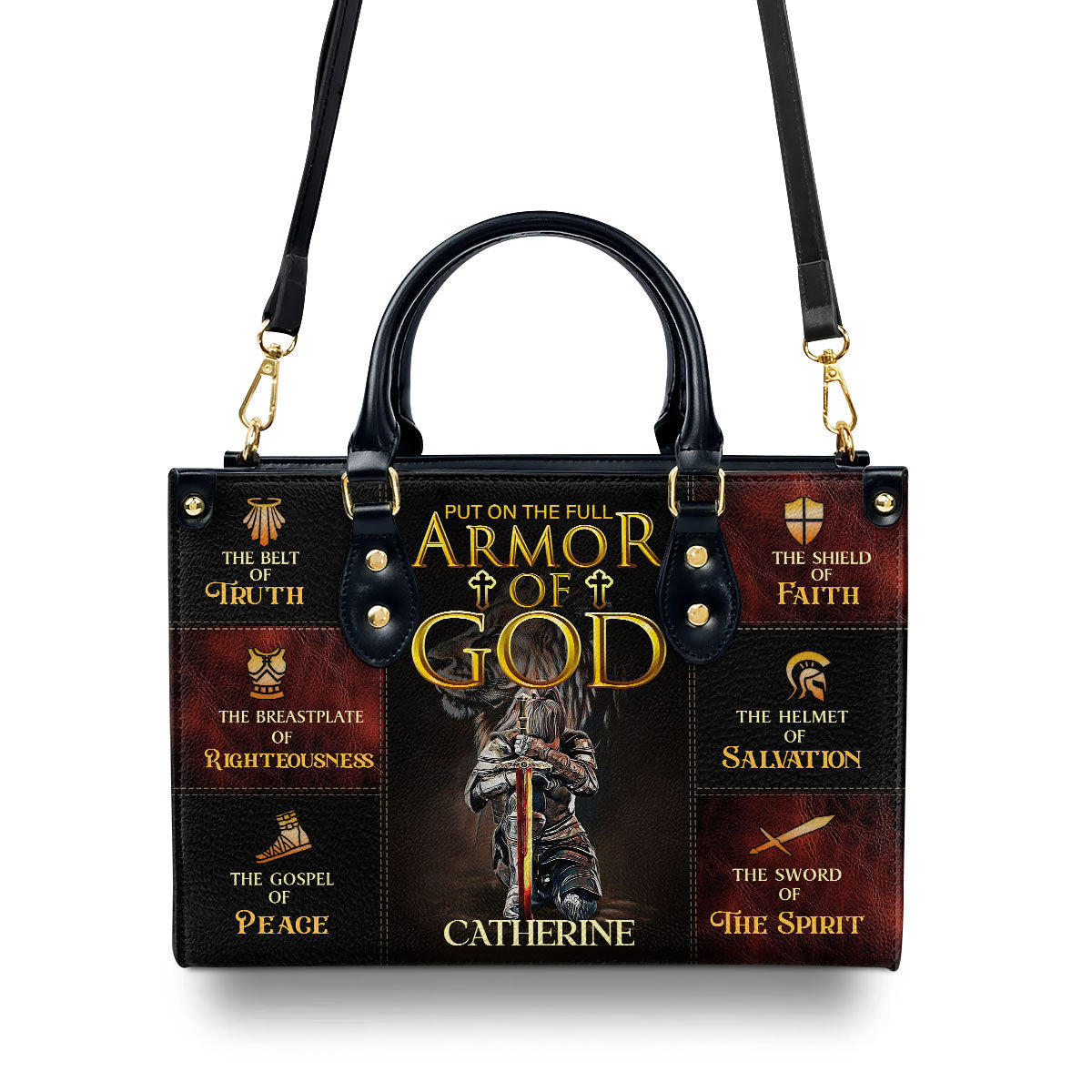 Armor of God - Personalized Leather Handbag - Gift for Women GMJSLB200015