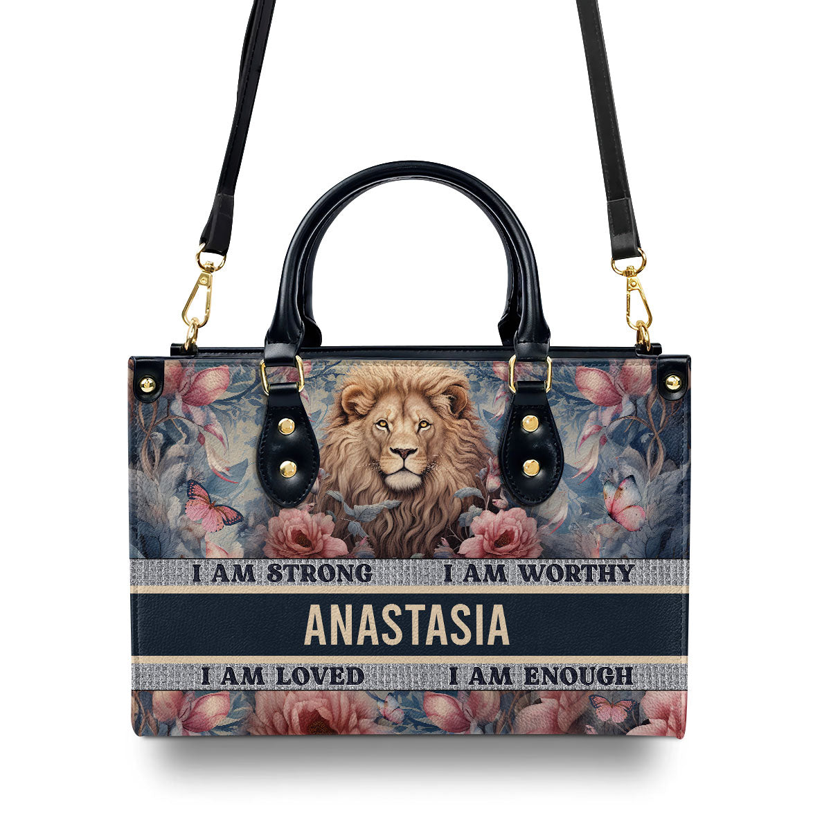 I Am Strong - Personalized Leather Handbag - Gift for Women GMJSLB200016