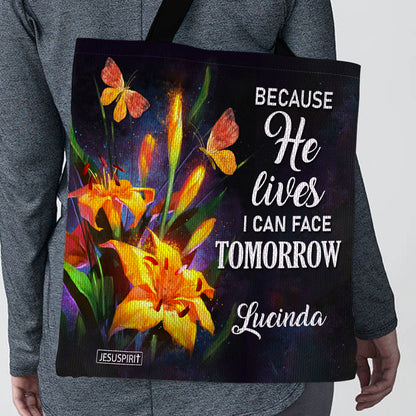 Because He Lives - Christian Inspirational Tote Bag GTTJS10158