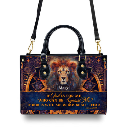 If God Is For Me - Personalized Leather Handbag - Christian Gift for Women GMJSLB200017