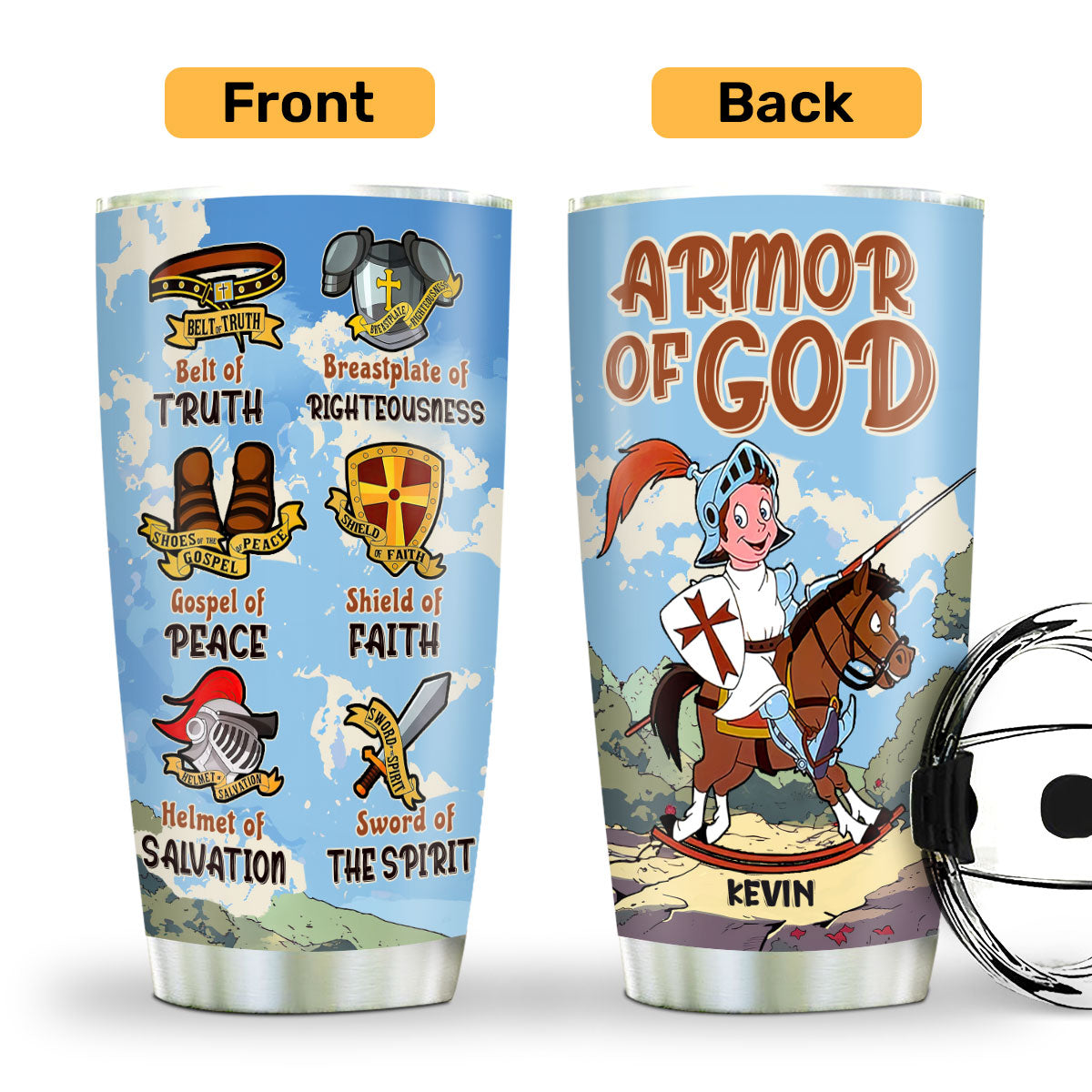 Armor Of God - Personalized Stainless Steel Tumbler