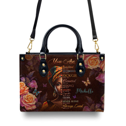 You Are Never Alone - Personalized Leather Handbag GMJSLB200030
