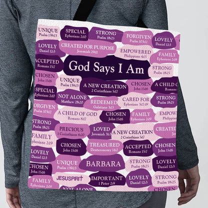 What God Says About You - Personalized Tote Bag GTTJS10053