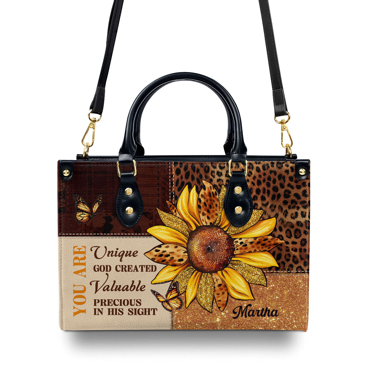 You Are God Created - Personalized Leather Handbag GMJSLB200011