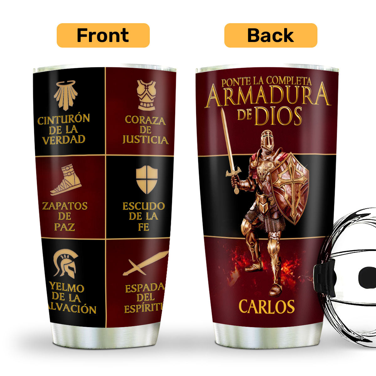 Armour of God - Personalized Stainless Steel Tumbler