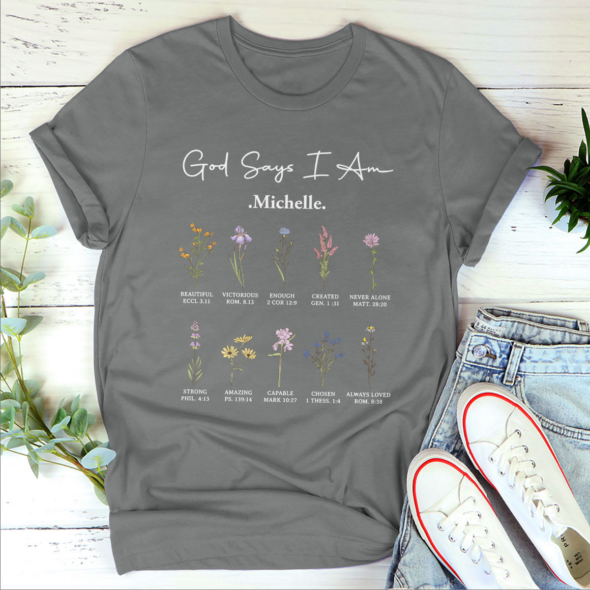 God Says I Am - Personalized Classic Unisex T-shirt GMJSTS200098