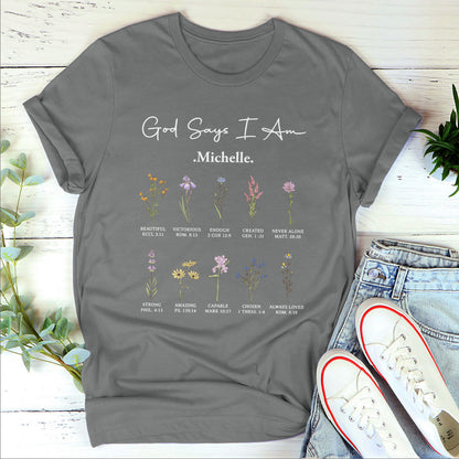 God Says I Am - Personalized Classic Unisex T-shirt GMJSTS200098
