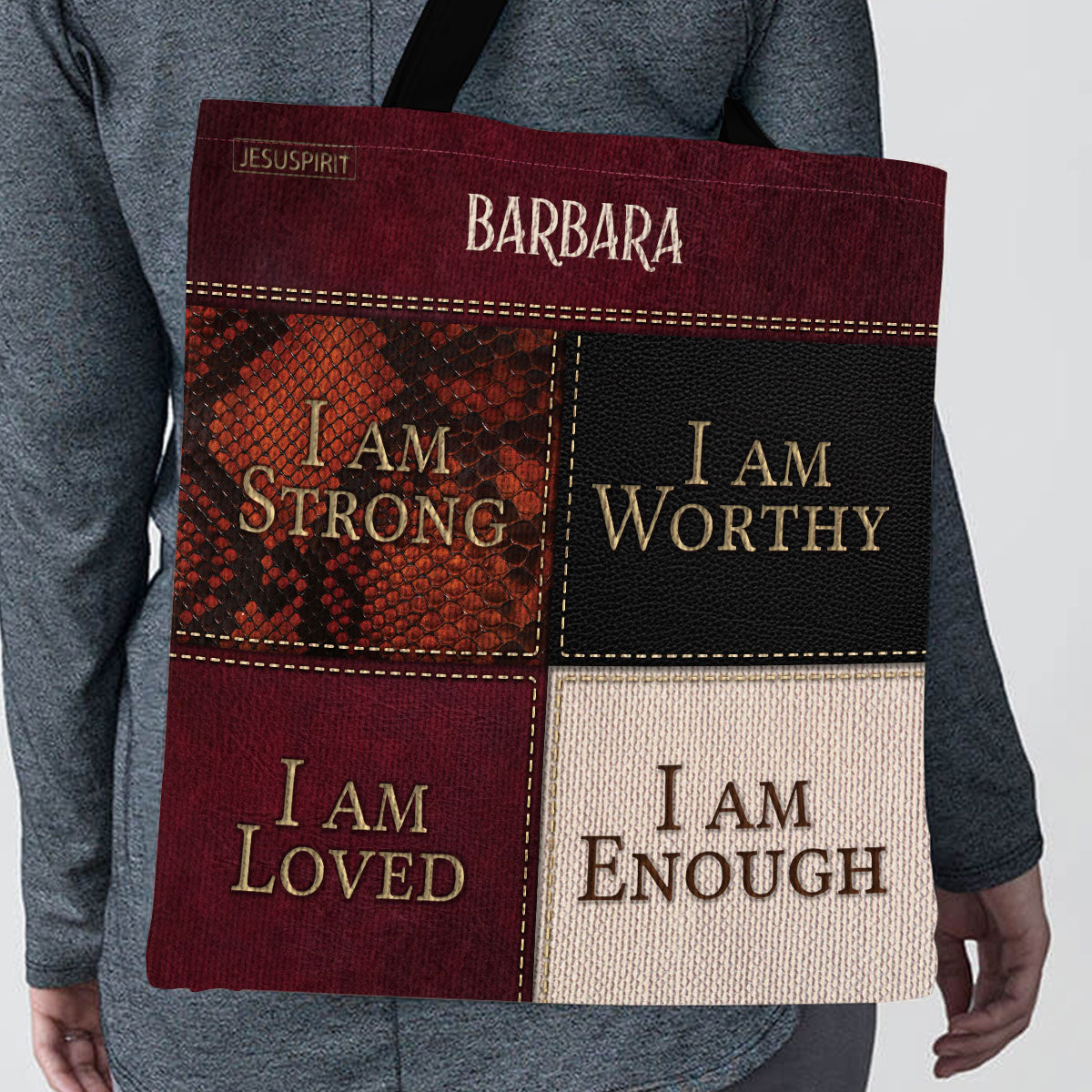 I Am Loved, I Am Enough - Personalized Tote Bag GTTJS10104