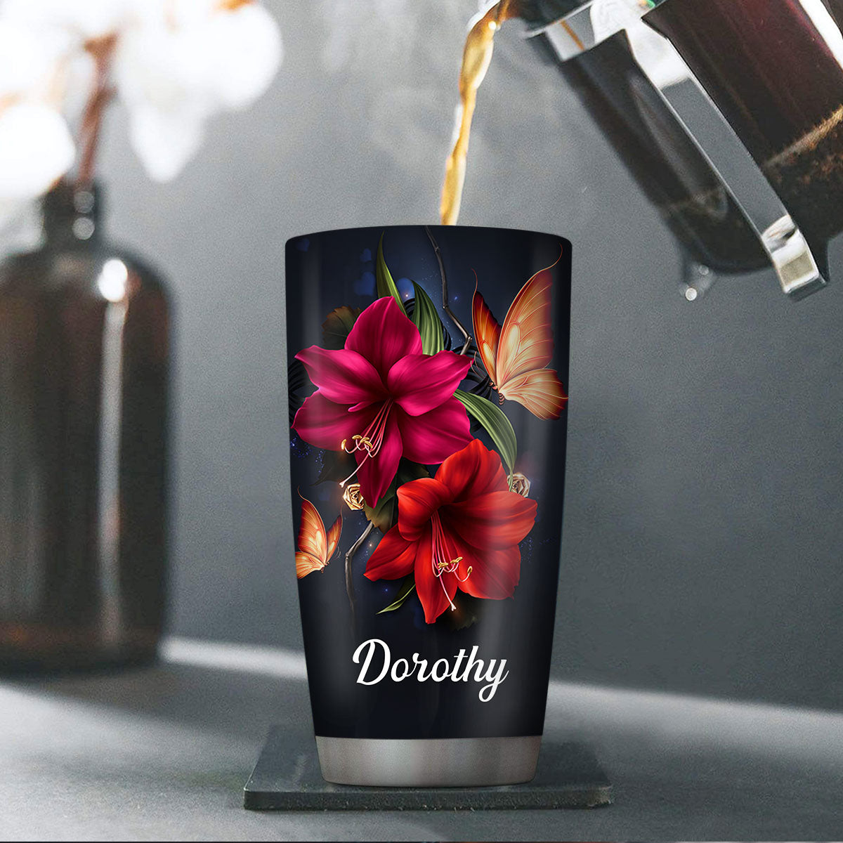 By Grace Through Faith - Inspirational Drinkware - 20oz Stainless Steel Tumbler