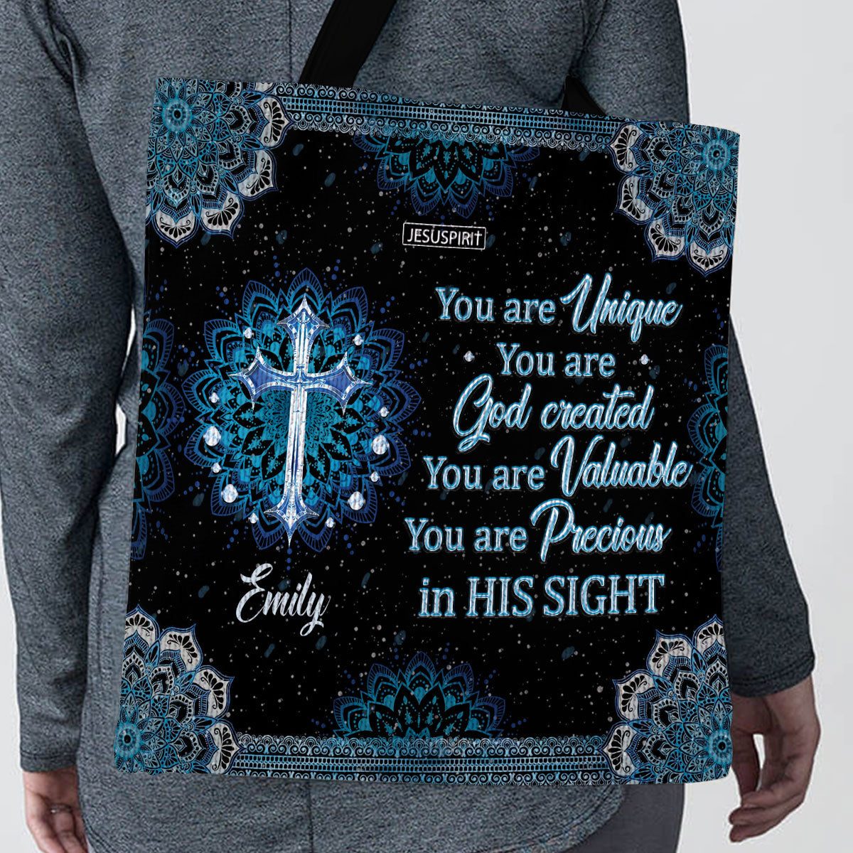 You Are God Created - Personalized Christian Tote Bag GTTJS10180