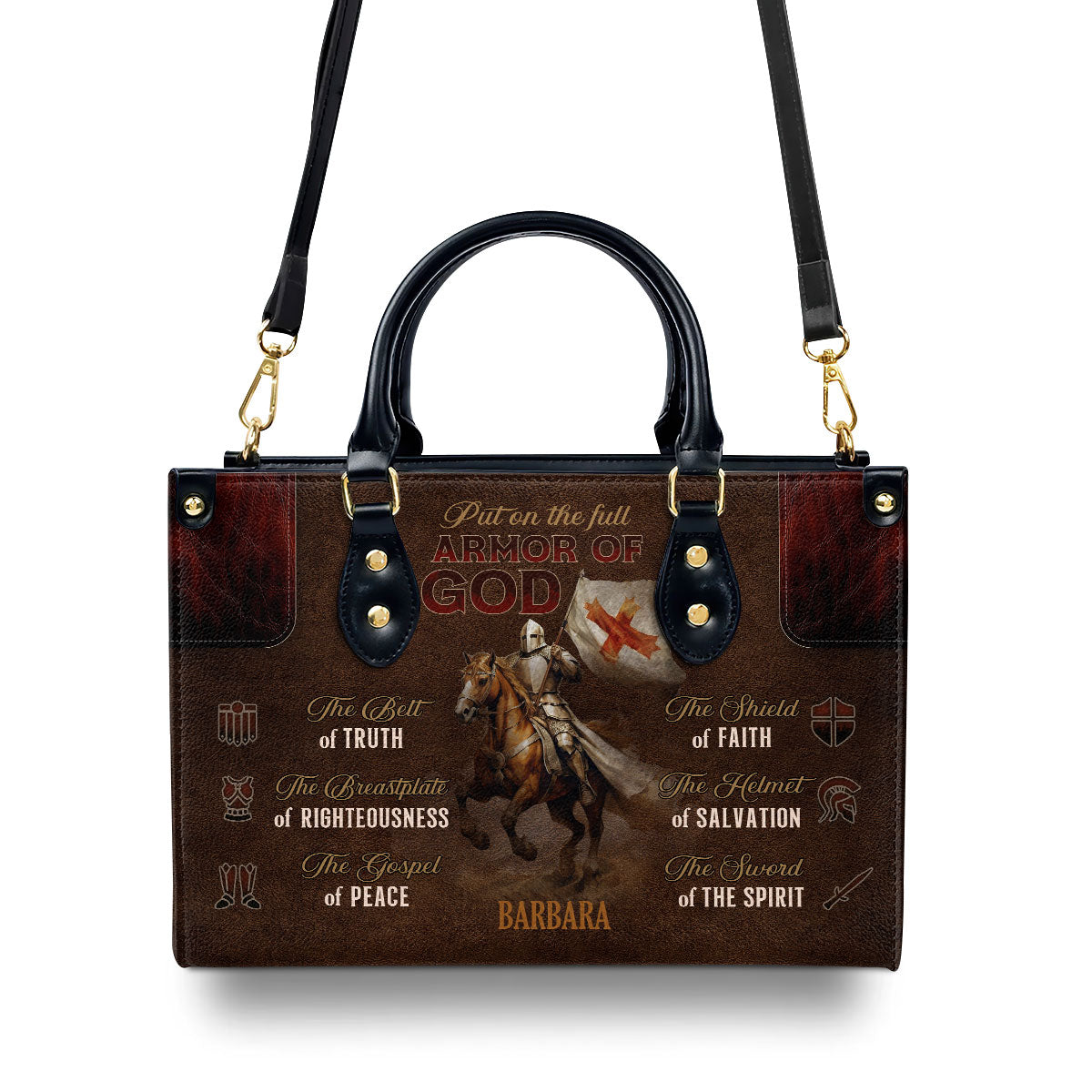 Faithful Christian - Personalized Leather Handbag GMJSLB200023