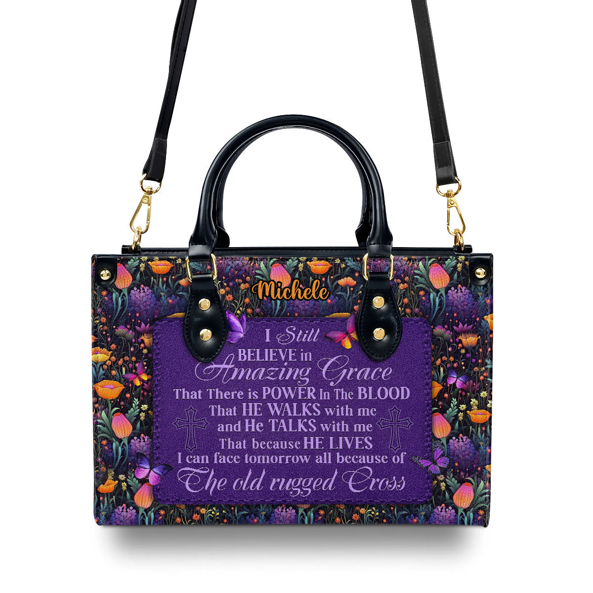 Inspirational Quote - Personalized Leather Handbag GMJSLB200021