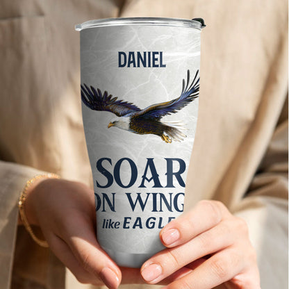Isaiah 40:31 Soar Like Eagles - Personalized Stainless Steel Tumbler