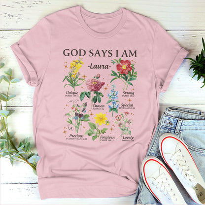 God Says I Am - Personalized Classic Unisex T-shirt GMJSTS200099
