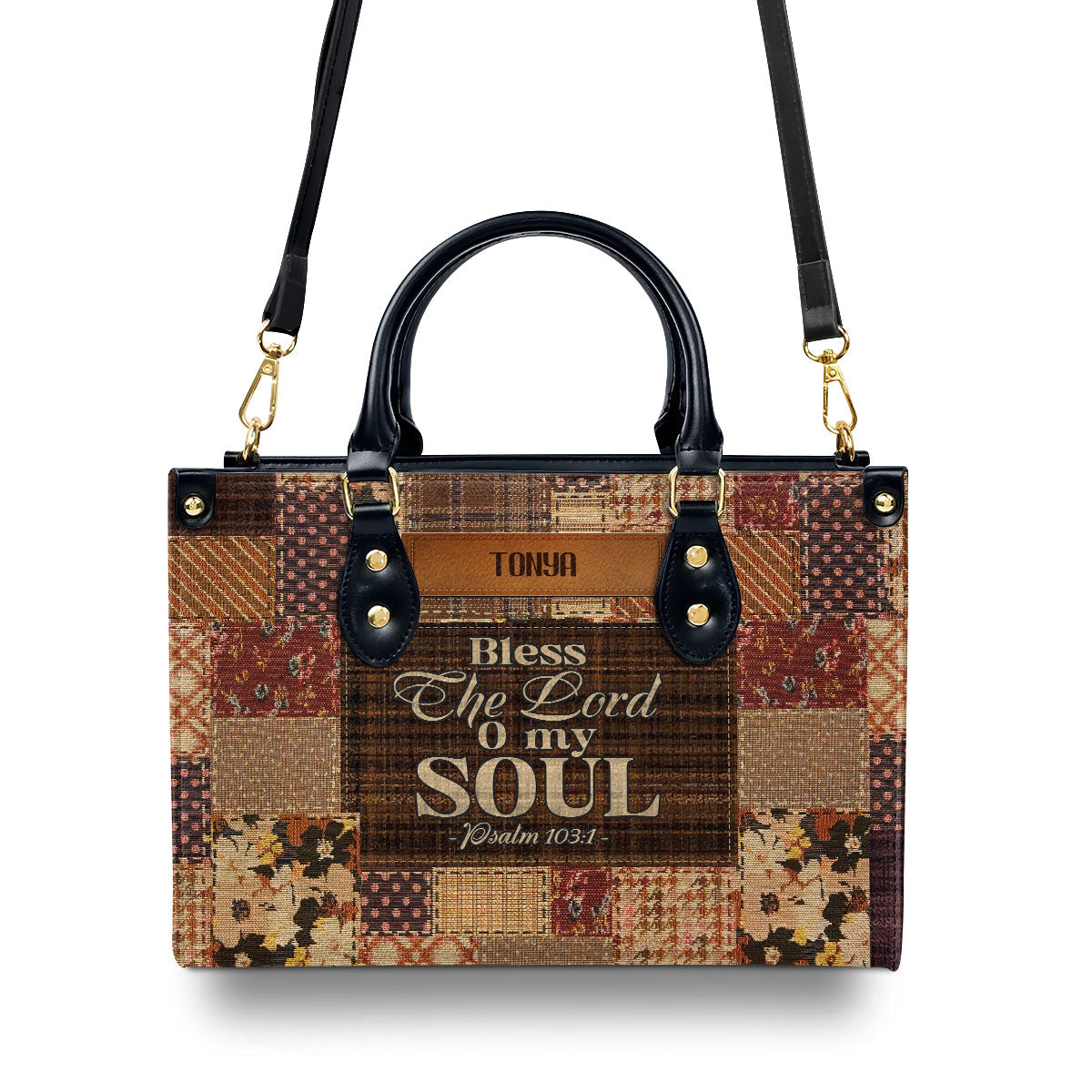 Bless The Lord My Soul - Personalized Leather Handbag GMJSLB200028