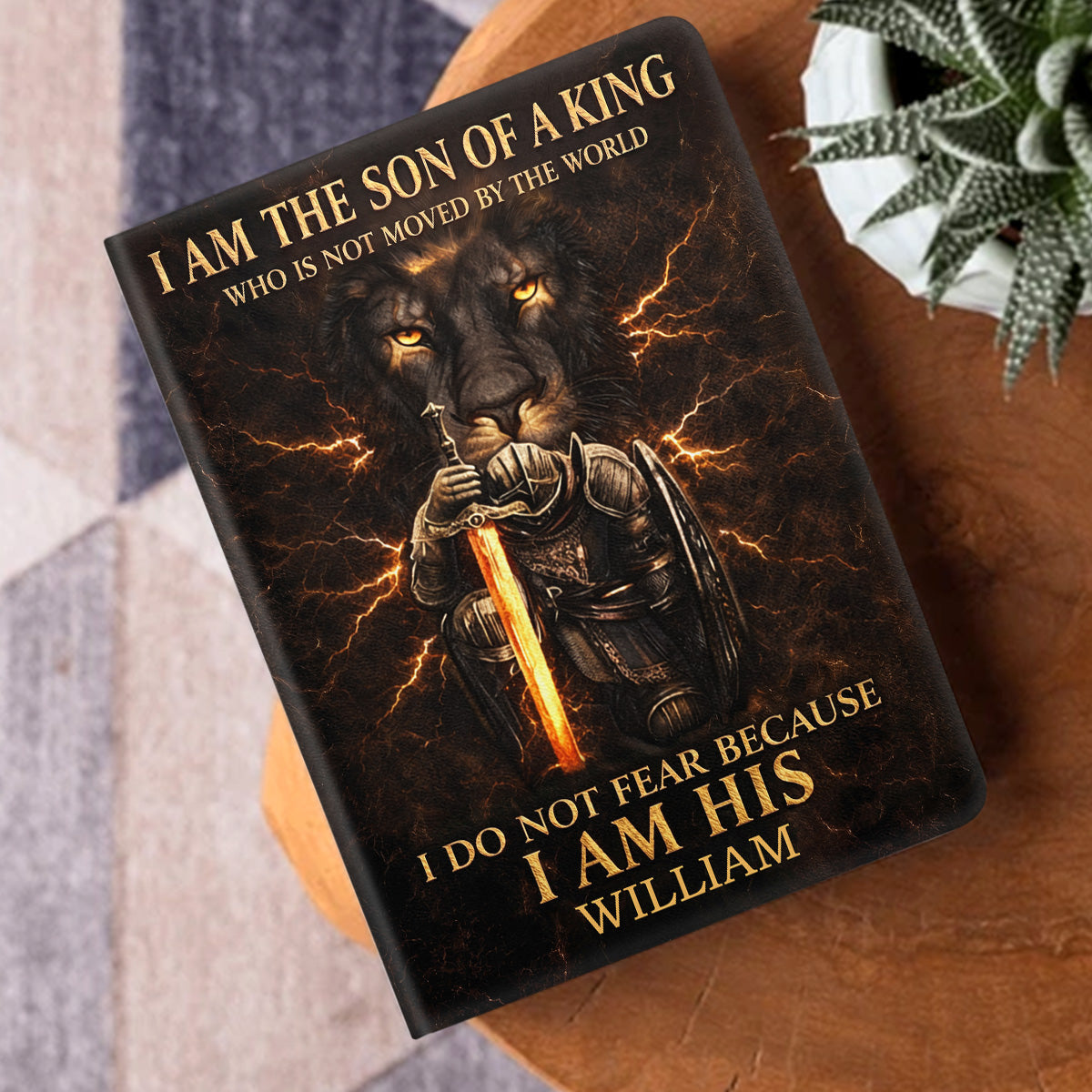 I Am The Son Of A King - Personalized Leather Cover Notebook GMJSNB200013