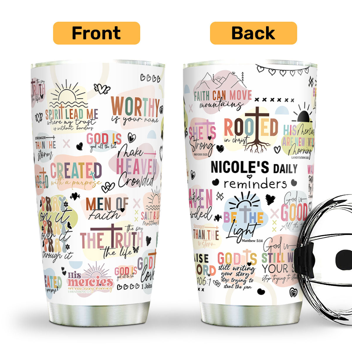 Faith-Inspired - Personalized Stainless Steel Tumbler