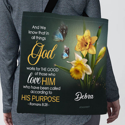 Matthew 5:8 Gift for Women - Personalized Tote Bag GTTJS10255