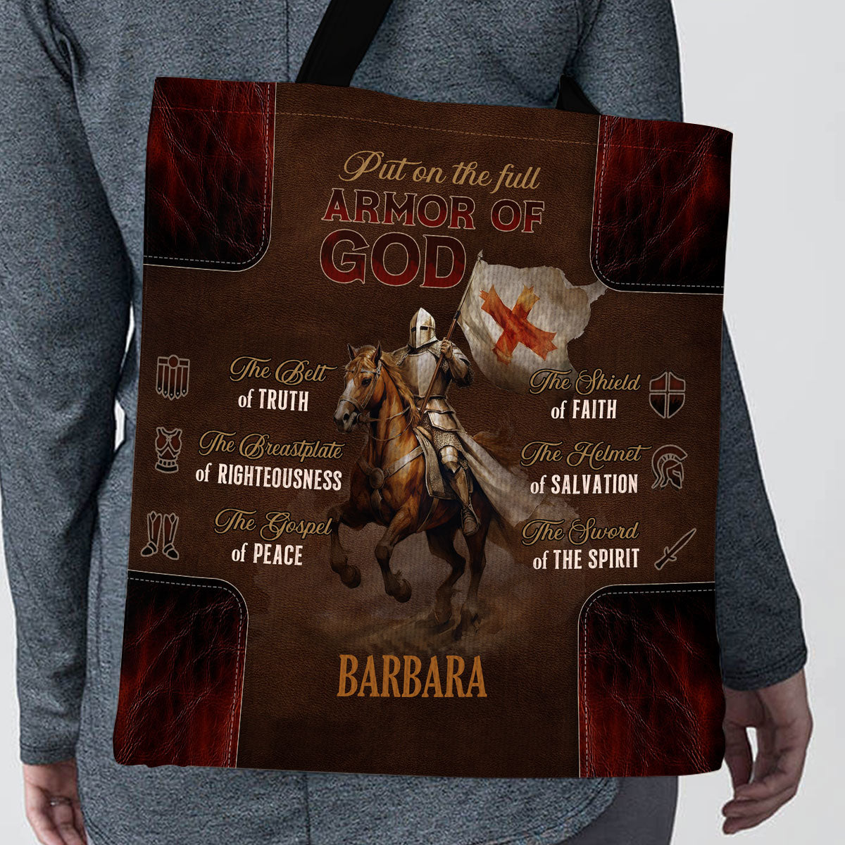 Armor of God - Christian Tote Bag - Personalized Faith Gift GTTJS10022