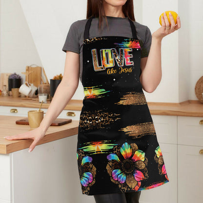 Love Like Jesus - Floral Kitchen Apron
