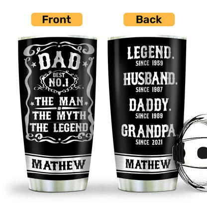 The Man The Myth The Legend - Personalized Stainless Steel Tumbler
