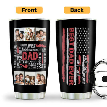 Dad Hero Handsome - Personalized Stainless Steel Tumbler