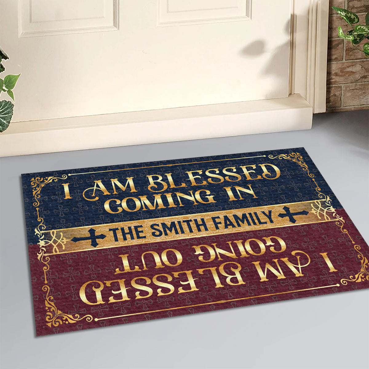 Blessed Coming In - Personalized Doormat